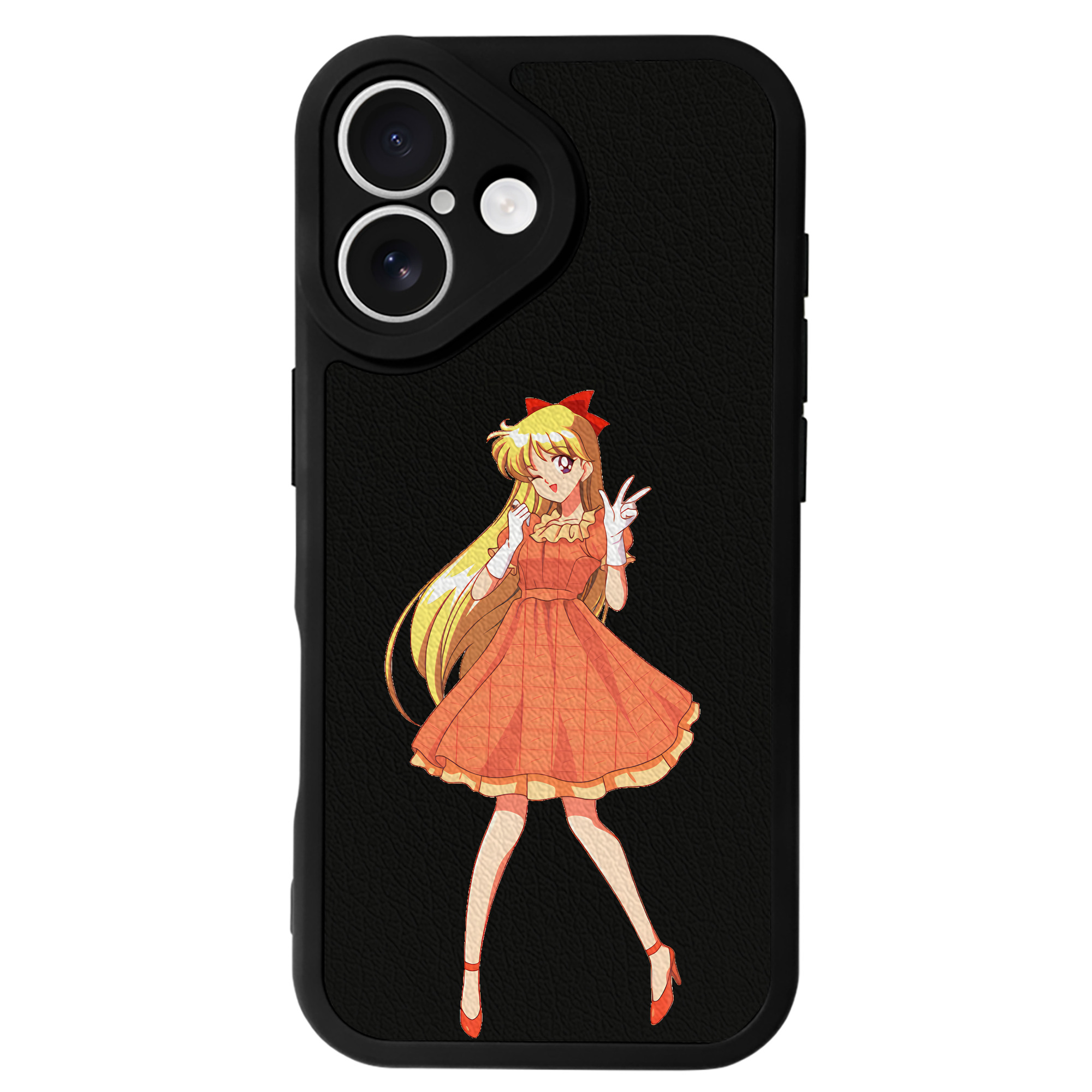 （画像用） 美少女戦士セーラームーン 愛野 美奈子 あいの みなこ Sailor Moon Aino Minako 【iPhone 16シリーズ対応】シリコンスマホケース（レザー調） 材質：シリコン